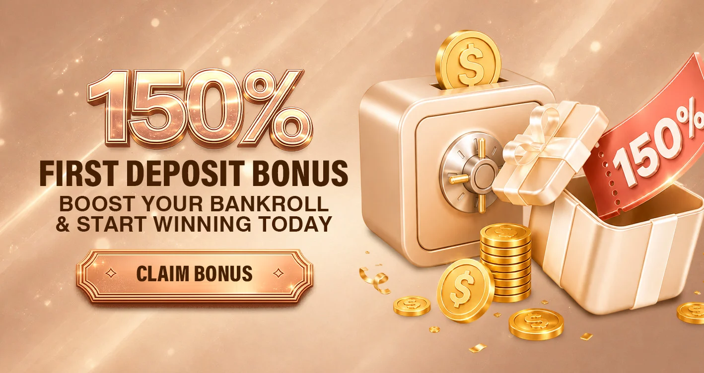 Winfun777 150 percent first deposit bonus